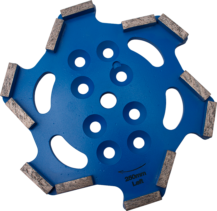 Diamant-Schleifteller Ø 250 mm - Estrich links drehend PREMIUM