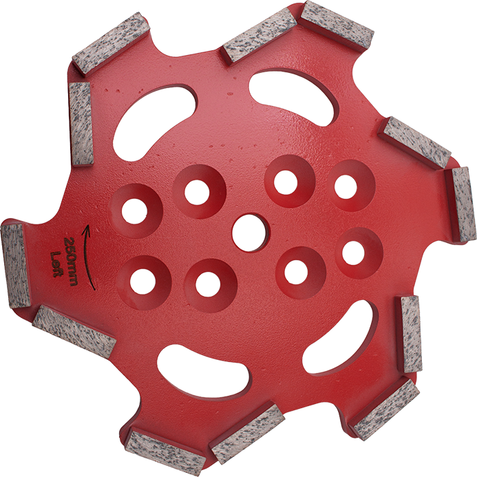 Diamant-Schleifteller Ø 250 mm - harter Beton links drehend PREMIUM